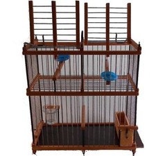 Vogelfalle Doppelfalle Lebendfalle Käfigfalle Holzkäfig Fangkäfig Stieglitz 