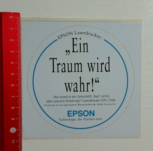 Aufkleber sticker epson - aufkleber/sticker:,