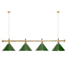 Billardlampe 4 grüne Schirme
