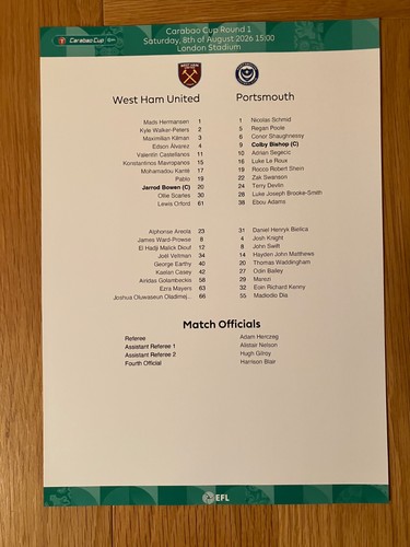West ham united saison - west,