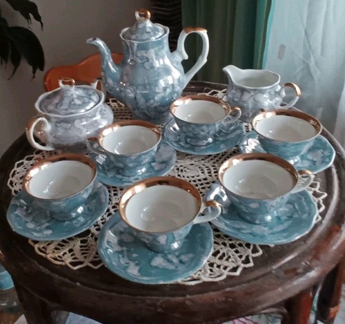 Kaffeservice marmoriert 6 - kaffeservice,