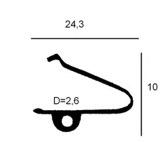 Sperrfeder Nr. 116 aus Stahl, für Gross- Tisch- und Antikuhren 