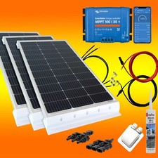 450 Watt Smart Wohnmobil Solaranlage 12V Set mit Victron 100/30 mit Bluetooth