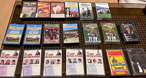 Musikkassetten konvolut 20 - musikkassetten, ca.