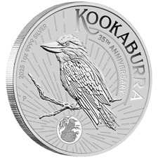 Silbermünze Kookaburra 2025 - 35. Jubiläum - Australien - Anlagemünze - 1 Oz ST
