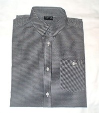 Infinity * Herren Hemd * Gr. M * schwarz-weiß kariert * Langarm   (12)