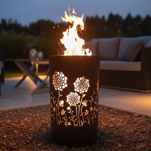Feuertonne flower design - design, –