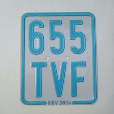 Moped Mofa Roller Nummernschild Kennzeichen 655 TVF - 2024 für Sammler NEU