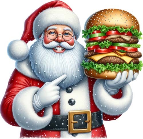 Weihnachten santa hamburger - weihnachten,