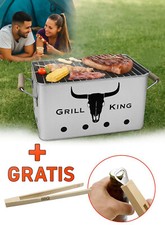 Holzkohlegrill + Zange