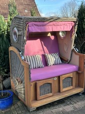 Strandkorb Massivholz Pink 