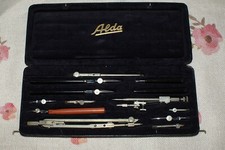 Alda - Alten Dambach Präzision, großer DDR Zirkelkasten