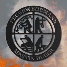 Feuerwehr Wandschild aus