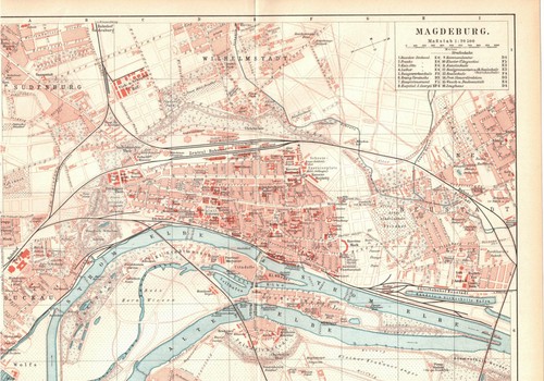 Magdeburg farb stadtplan - farb.,