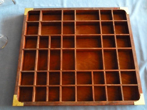 Vintage setzkasten holz - setzkasten,