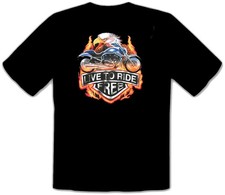 Live To Ride Custom Bike Kustom Rockabilly Chopper schwarz T-Shirt -361