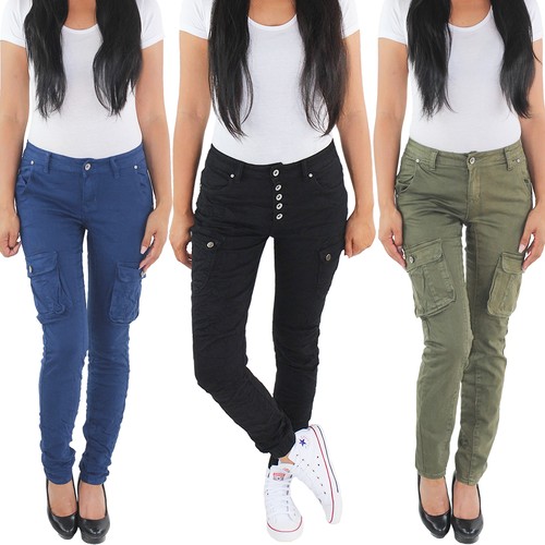 Damen cargohose hüft - cargohose, stretch