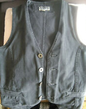 Jeansweste Weste Jeans Damenweste grau Muster Taillenschnalle schöne Farbe 