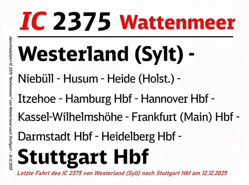 Zuglaufschild 2375 - zuglaufschild, ic