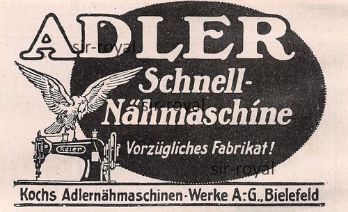 Adler nähmaschinen koch - -,