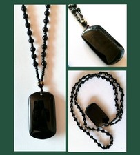Halskette obsidian - halskette,