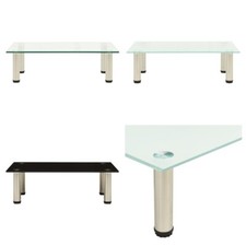 TV Tisch Satiniertes Hartglas