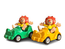 2x Pumuckl m. Auto Bully