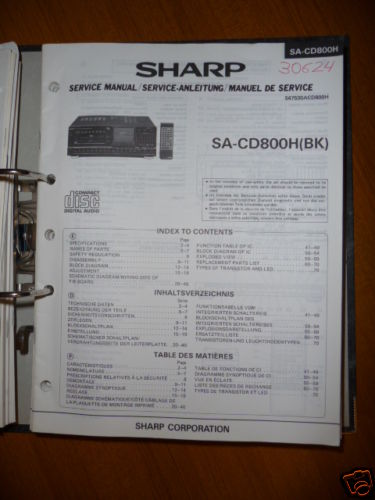 Service manual sharp cd800h - service-manual,