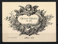 Exlibris Gustav Grunau, Engel