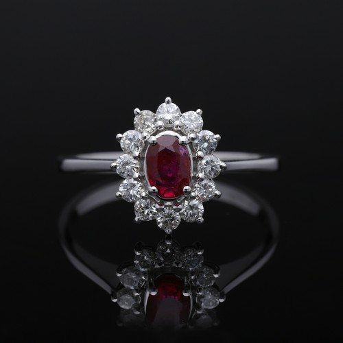 Verlobung ring diamant rubin - diamant,