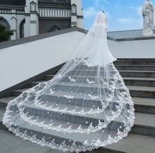 Weiß Ivory Brautschleier Mit