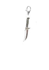 K25 Jagdmesser auf 925 gestempelt Sterlingsilber Hummerverschluss und Reifen