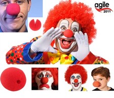 2 x ROTE CLOWN NASE Clownnase Schwamm rot Kostüm Karneval Fasching Motto Party
