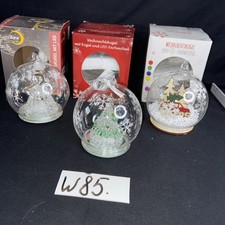 Christbaumschmuck 3 Kugeln Christbaumkugeln mit Beleuchteten LEDs