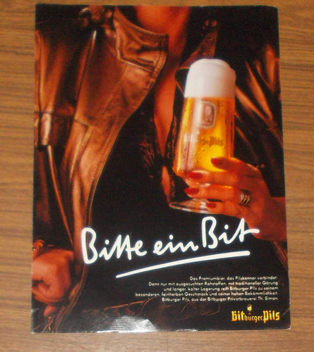 Seltene werbung bitburger pils - bitburger,