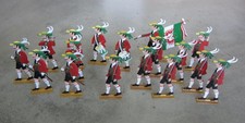 Tiroler Schützenkompanie, 19 Stück, HW Zinnfiguren, Flachfiguren
