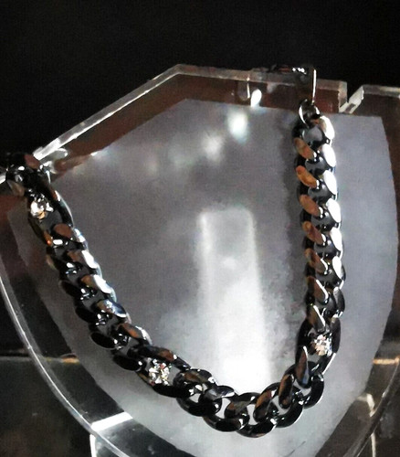 Armband edelstahl geschwärzt - edelstahl,