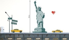 Wandtattoo New York Freiheitsstatue Wandsticker USA Home Sticker Amerika Deko