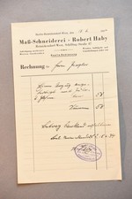 Alte Rechnung | Schneiderei