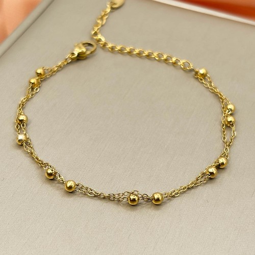 Damen armband edelstahl - edelstahl, gold