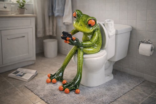 Formano frosch mit handy auf - formano,
