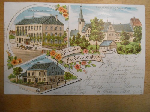 Litho niedersteinbach gasthof - litho,