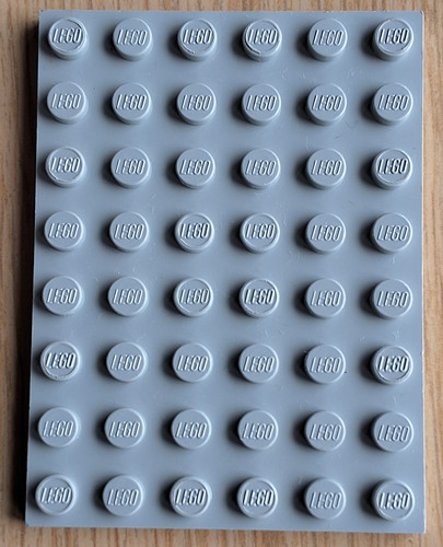 Lego platte 6x8 alt hellgrau - alt,