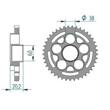 Stahl Kettenrad für Ducati