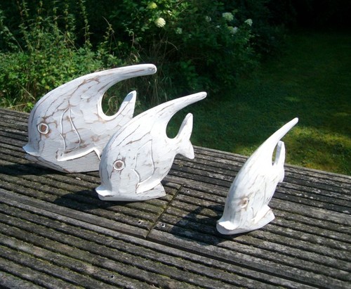 Fische holz statuen - holz,