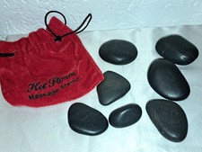 7x HOT STONES Massage Steine im Beutel Max.Größe 6,5x4,5 cm. 510 Gramm