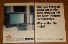 Seltene Werbung vintage SONY TRINITRON FROGLINE KV-2732 EC Farbfernseher 1985