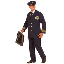 Pilotenkostüm Uniform Piloten Kostüm Pilot Fliegerkostüm Kapitän Flugkapitän XL