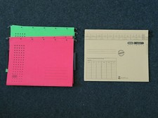 Hängemappen für Hängeregister Elba grün, rot und beige 6 Stück