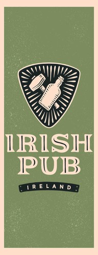 Holzschild 27x10 ireland - holzschild, irish